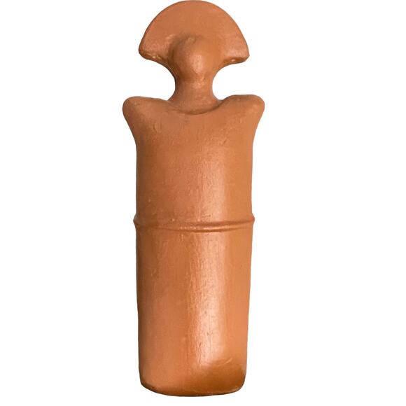 Handcrafted Terracotta Female Figurine Ancient Style Home Décor Statue - Picture 5 of 10